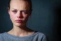 Young woman suffering from severe depression/anxiety/sadness Royalty Free Stock Photo