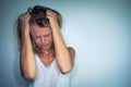 Young woman suffering from a severe depression Royalty Free Stock Photo