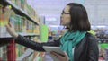 Young woman in supermarket