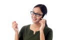 Young woman talking on mobile phone Royalty Free Stock Photo