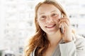 Young woman talking mobile phone Royalty Free Stock Photo