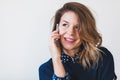 Young woman talking on a phone