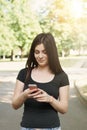 Young woman texting Royalty Free Stock Photo