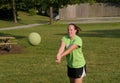 Young woman throwing a volleyball in a game Royalty Free Stock Photo