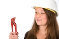 Young woman with tool Royalty Free Stock Photo