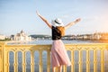 Woman traveling in Budapest Royalty Free Stock Photo