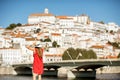 Woman traveling in Coimbra city, Portugal Royalty Free Stock Photo