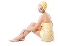 Young woman in towel Royalty Free Stock Photo