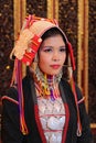 Young woman in traditional Myanmar clothes
