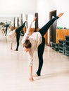 Young woman trains the flexibility Royalty Free Stock Photo