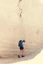 Young woman traveling with backpack Royalty Free Stock Photo