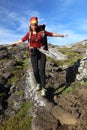 Trekking on Pico Volcano Royalty Free Stock Photo