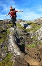 Trekking on Pico Volcano Royalty Free Stock Photo