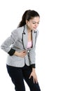 Young woman with tummy ache Royalty Free Stock Photo