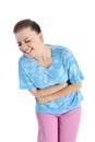 Young woman with tummy ache