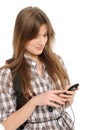 Young woman using cell phone Royalty Free Stock Photo