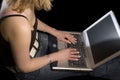 Young woman using laptop Royalty Free Stock Photo