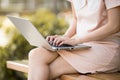 Young woman using laptop Royalty Free Stock Photo
