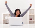 Young woman using laptop Royalty Free Stock Photo