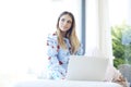 Young woman using laptop Royalty Free Stock Photo