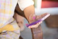 Young woman using smartphone