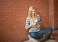 Young woman using tablet computer Royalty Free Stock Photo