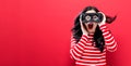 Young woman using virtual reality headset Royalty Free Stock Photo