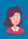 Young woman. Vector flat style cartoon illustration