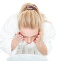 Young woman washing face Royalty Free Stock Photo