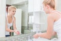 Young woman washing face Royalty Free Stock Photo