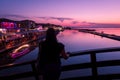 Sunset at Lefkada marina, Greece Royalty Free Stock Photo