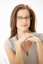 Young woman wearing glasses Royalty Free Stock Photo