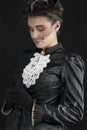 A young woman wearing an 1880s Victorian costume Royalty Free Stock Photo