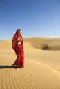 Young woman wearing a sari Royalty Free Stock Photo