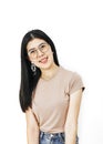 Young woman wearing spectacles,smiling Royalty Free Stock Photo