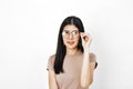 Young woman wearing spectacles,smiling Royalty Free Stock Photo