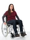 Young woman in wheelchair