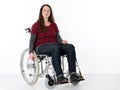 Young woman in wheelchair