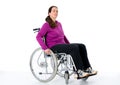 Young woman in wheelchair