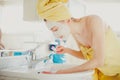 everyday morning routine, care and beauty treatments concept Royalty Free Stock Photo