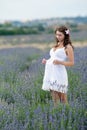 Young woman in white outdoors