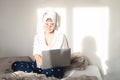 Woman is working from home Royalty Free Stock Photo