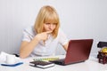 Young woman working in office