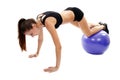 Young woman working out her abs Royalty Free Stock Photo