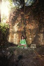 Young woman in yoga meditation outdoor Royalty Free Stock Photo
