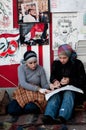 Young women in the Arab revolution Royalty Free Stock Photo