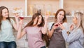 Young women casual party fun alcohol abuse