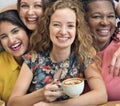 Young Women Drinking Coffee Concept Royalty Free Stock Photo