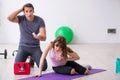 Young woman feeling bad during training in first aid concept Royalty Free Stock Photo