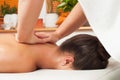 Young women getting back massage